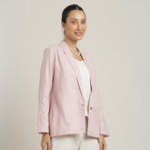 Donna Shawl Collar Blazer - Pastel Pink